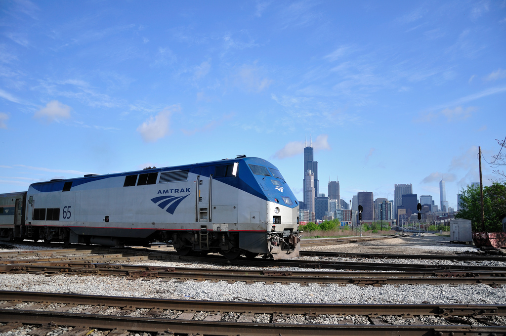 Saluki Amtrak train in Chicago