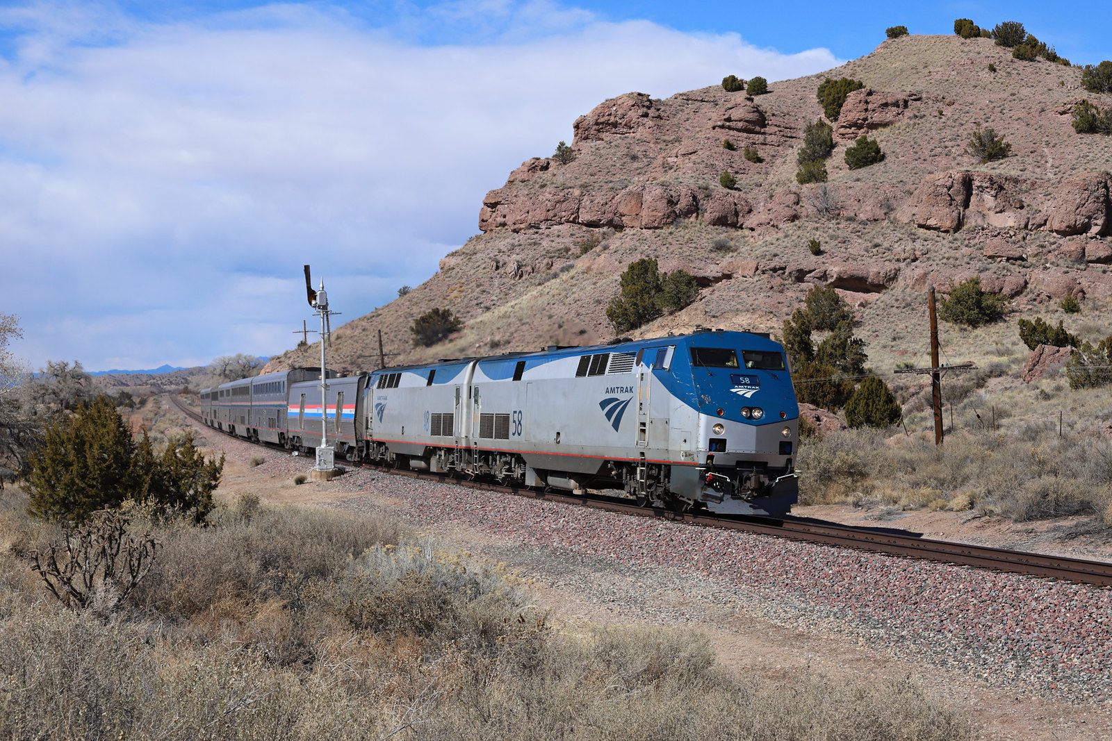 Amtrak's Southwest Chief train in New Mexico